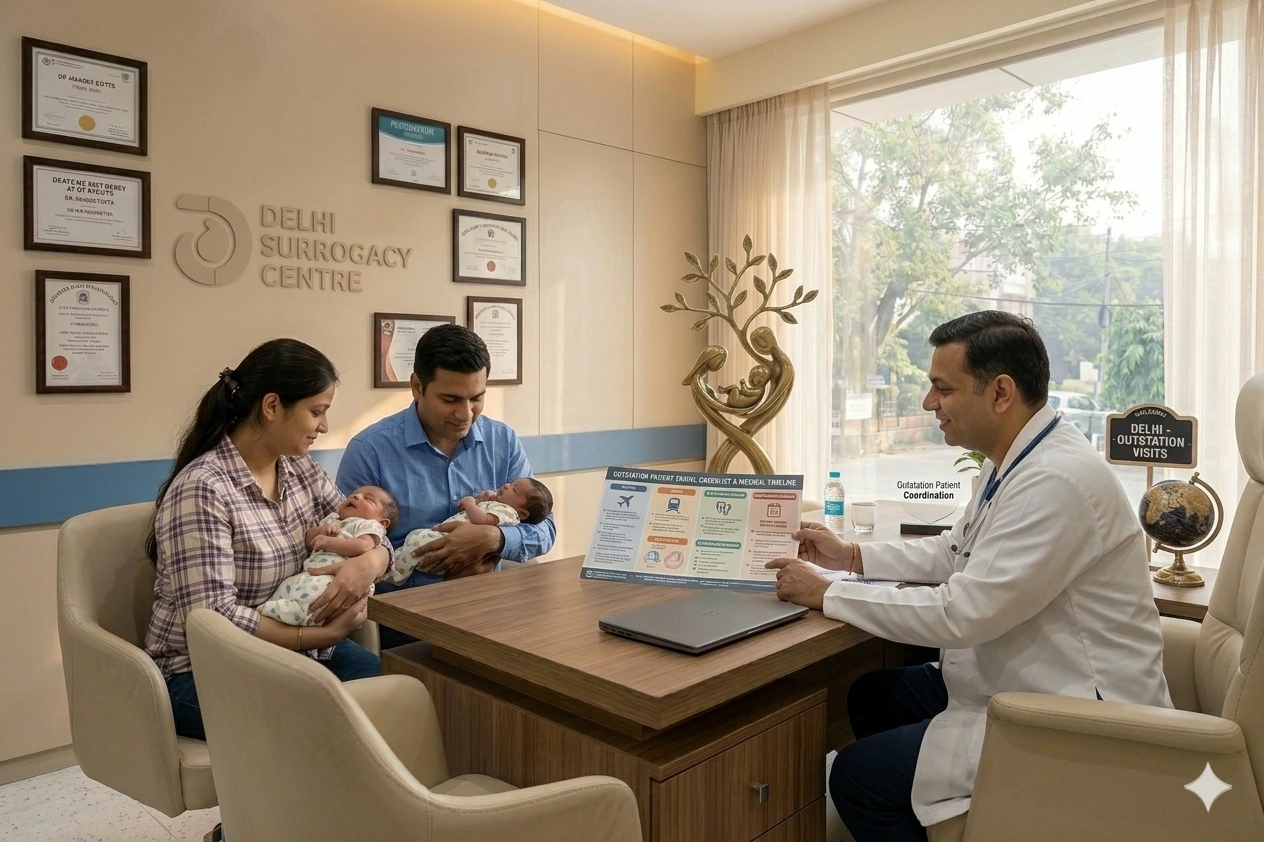 Surrogacy Clinic in Delhi for Outstation Patients travel and stay support